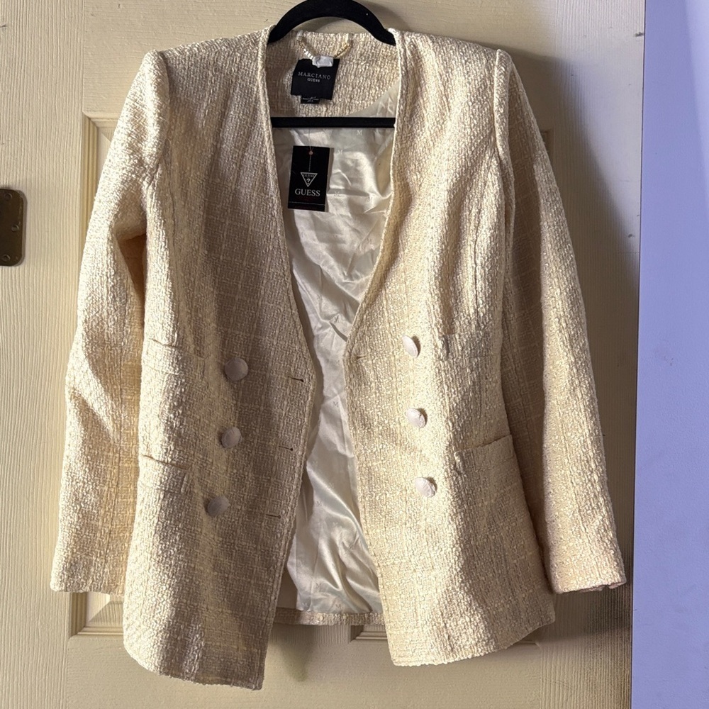 Marciano Textured Cream Blazer for Woman